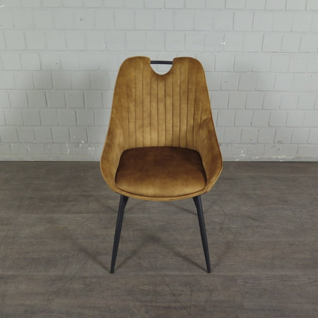 Retro Design Stuhl Esszimmerstuhl Senfgelb Setpreis