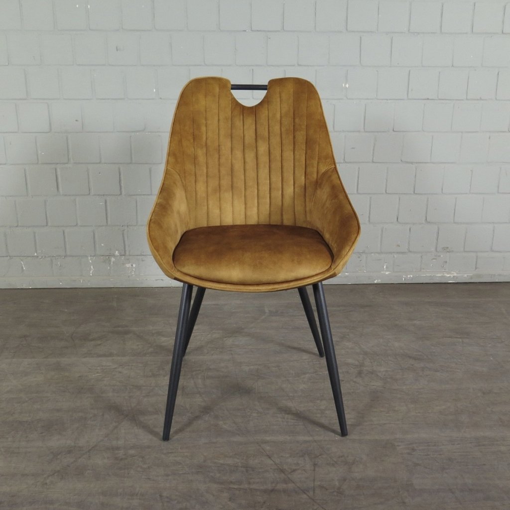 Retro Design Stuhl Esszimmerstuhl Senfgelb Setpreis