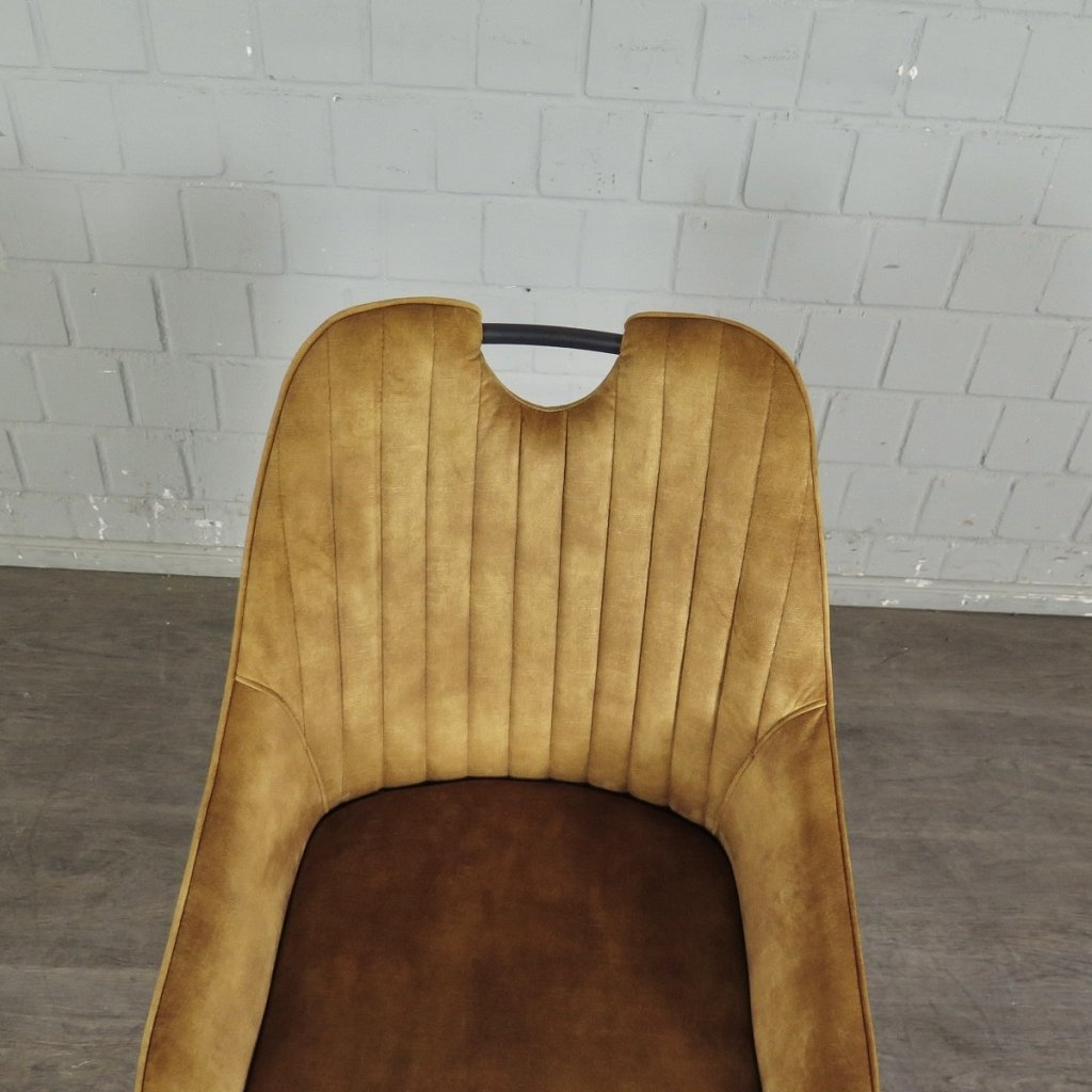Retro Design Stuhl Esszimmerstuhl Senfgelb Setpreis