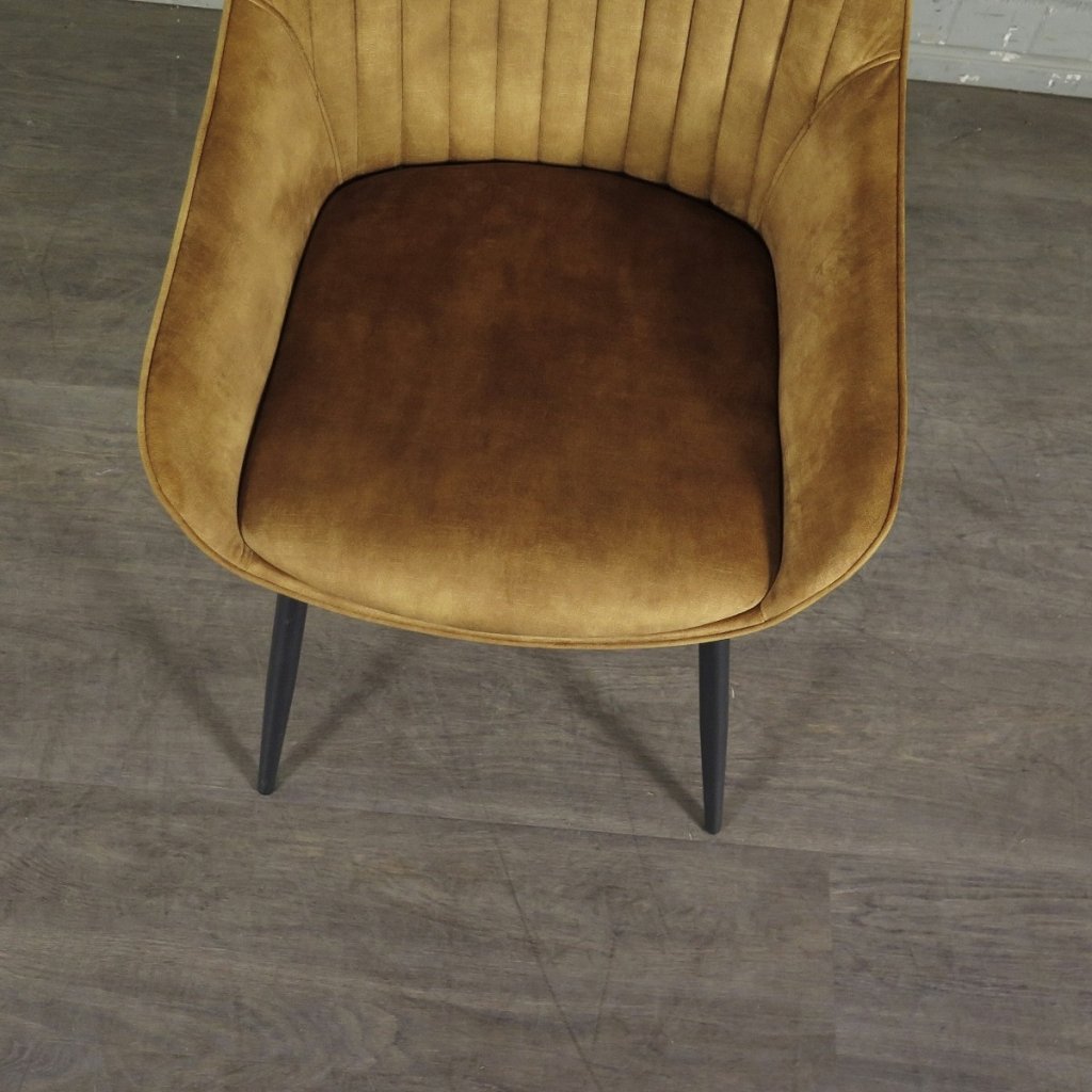 Retro Design Stuhl Esszimmerstuhl Senfgelb Setpreis