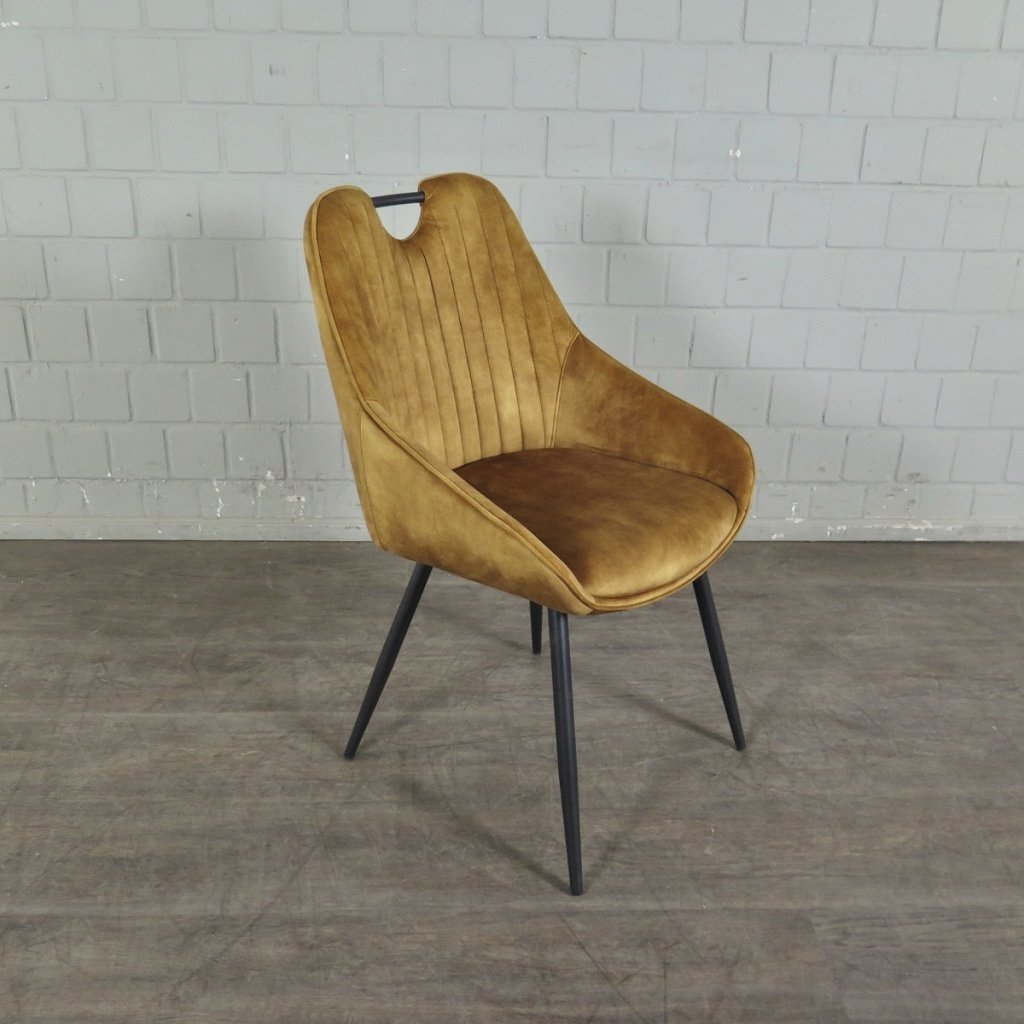 Retro Design Stuhl Esszimmerstuhl Senfgelb Setpreis