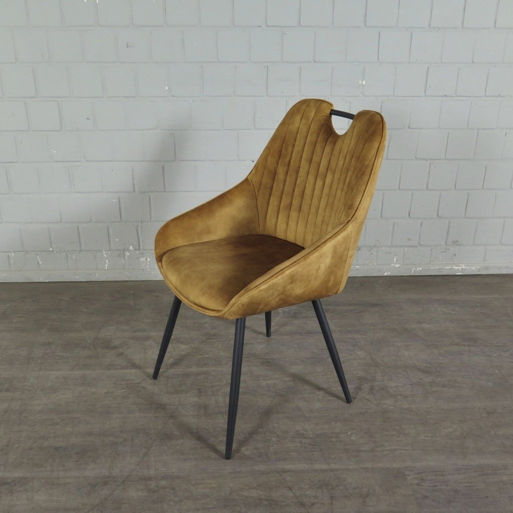 Retro Design Stuhl Esszimmerstuhl Senfgelb Setpreis