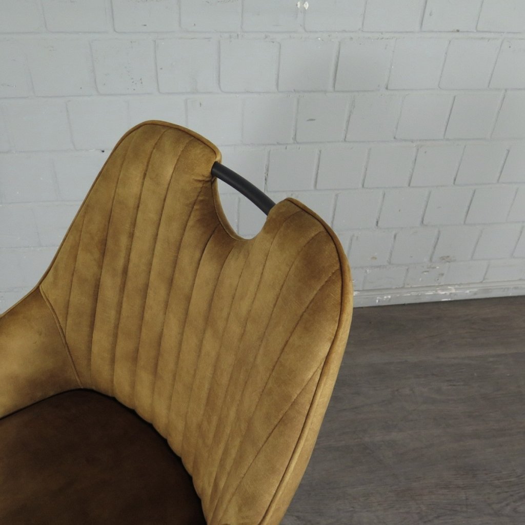 Retro Design Stuhl Esszimmerstuhl Senfgelb Setpreis