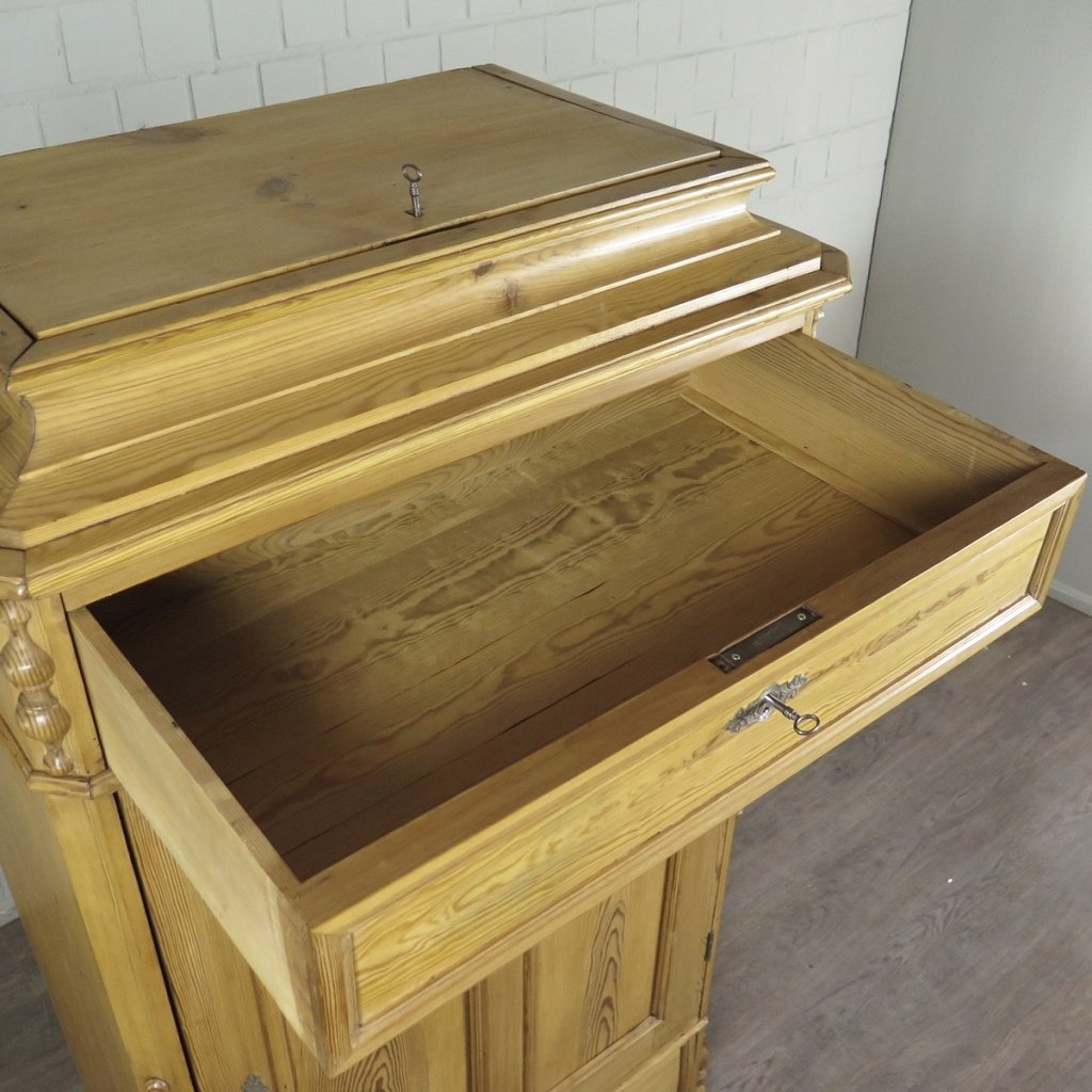 Silberschrank Schrank Gründerzeit 1880 Kiefer