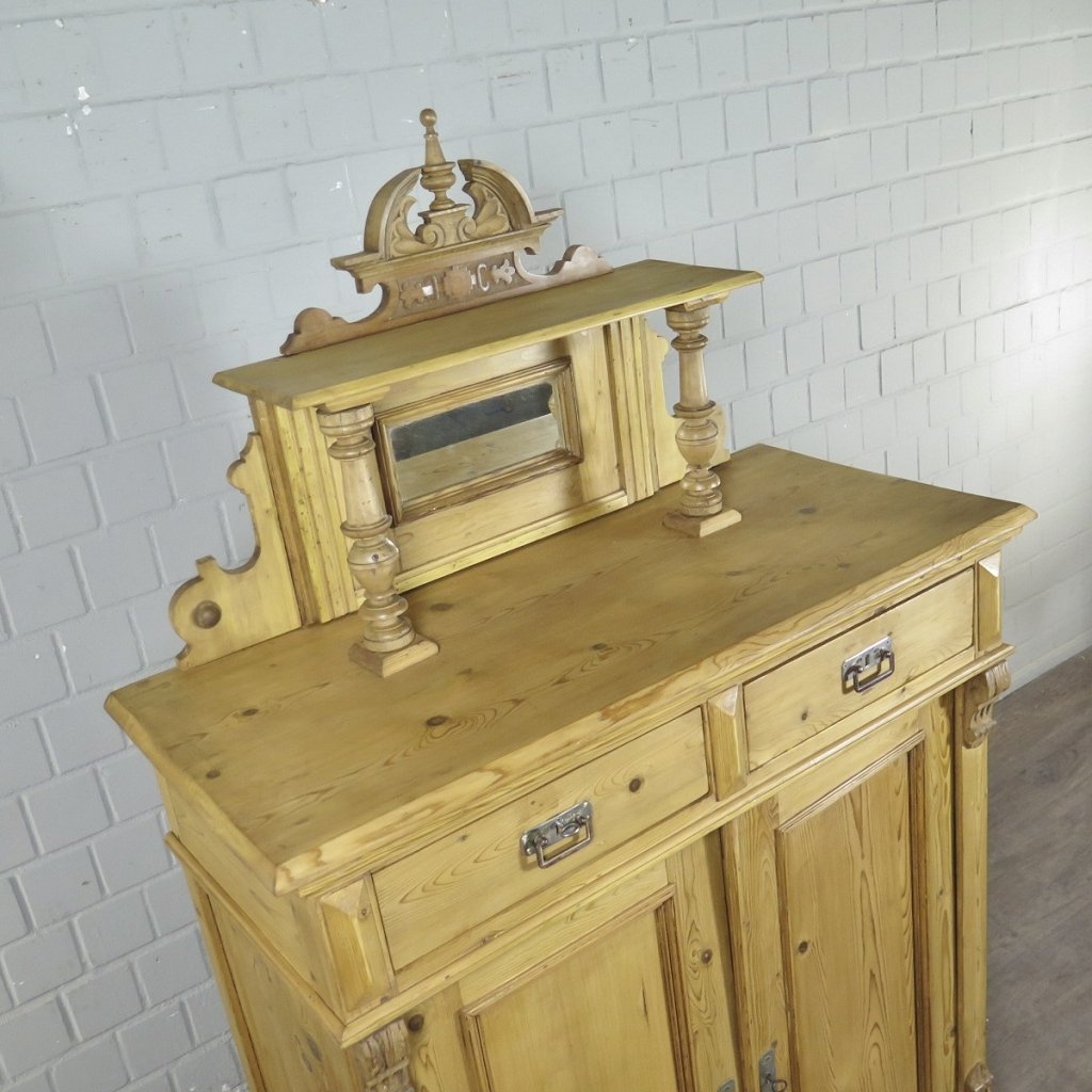 Vertiko mit Aufsatz Gründerzeit 1880 Kiefer