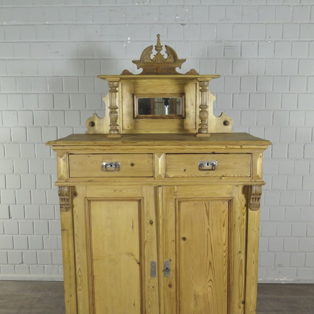 Vertiko mit Aufsatz Gründerzeit 1880 Kiefer