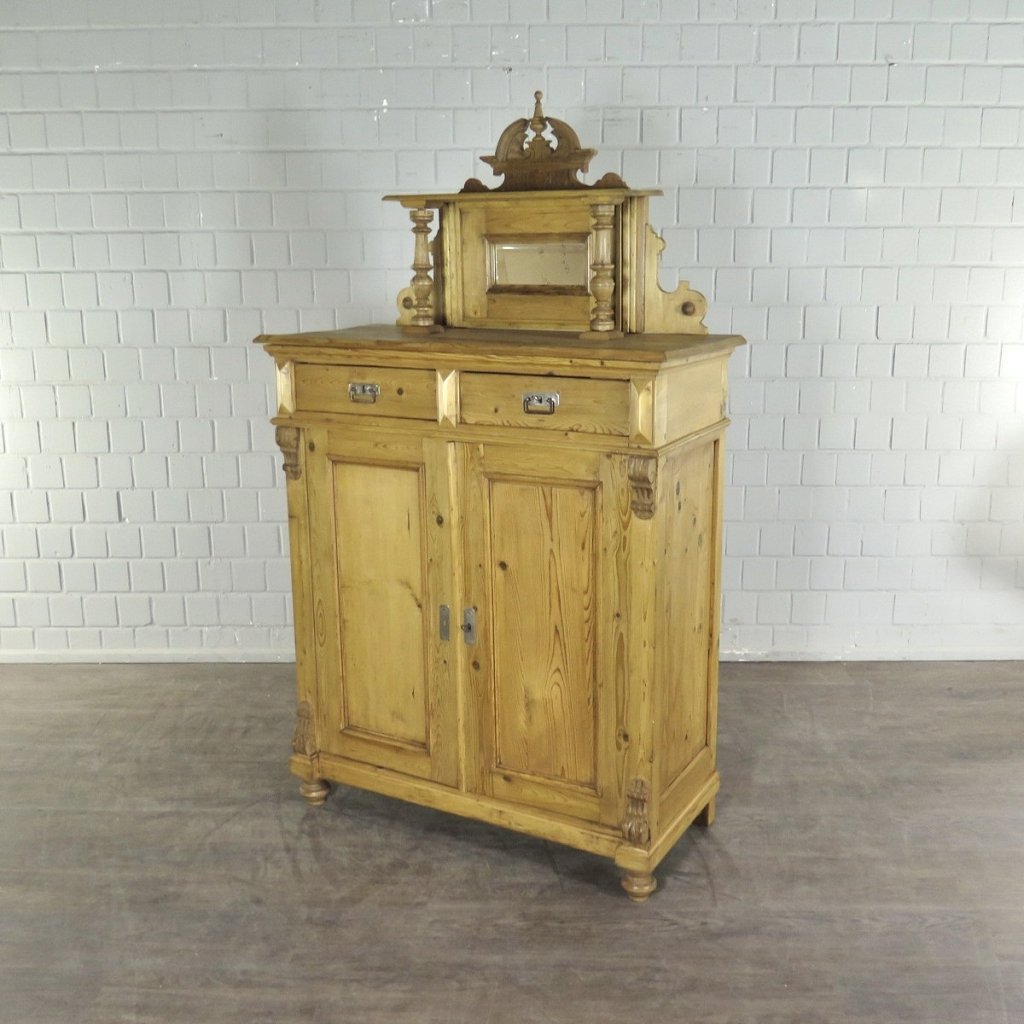 Vertiko mit Aufsatz Gründerzeit 1880 Kiefer