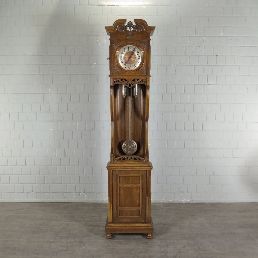 Standuhr Uhr Jugendstil 1910 Nussbaum