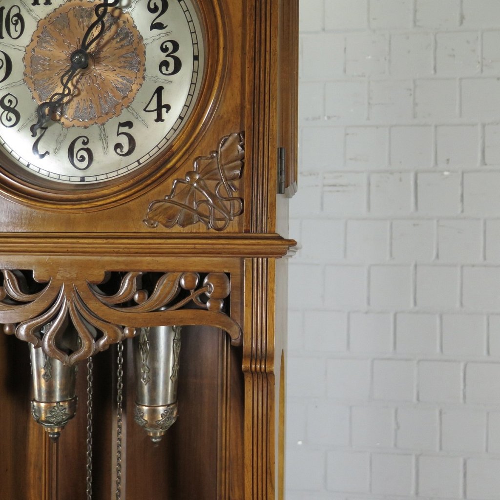Standuhr Uhr Jugendstil 1910 Nussbaum