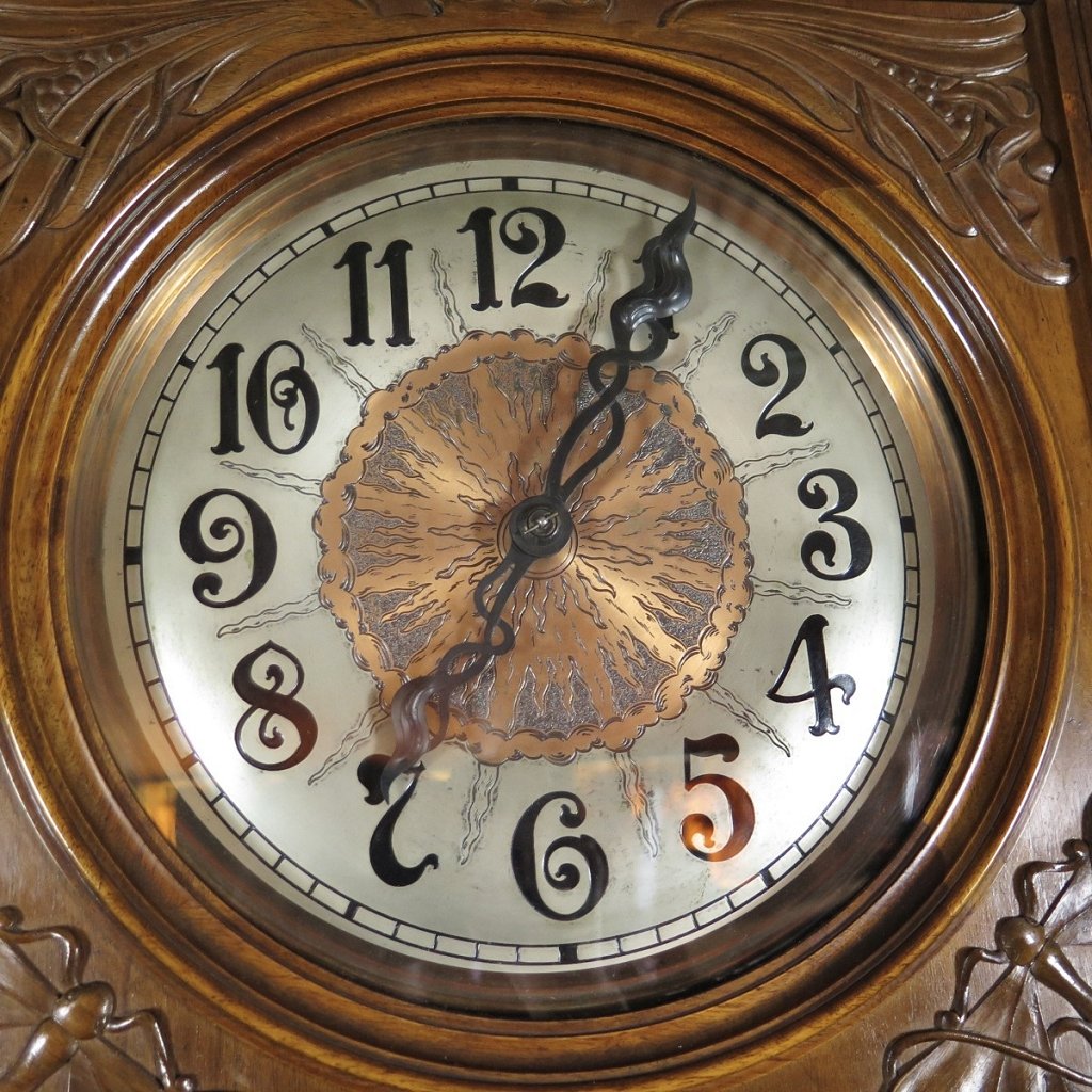 Standuhr Uhr Jugendstil 1910 Nussbaum