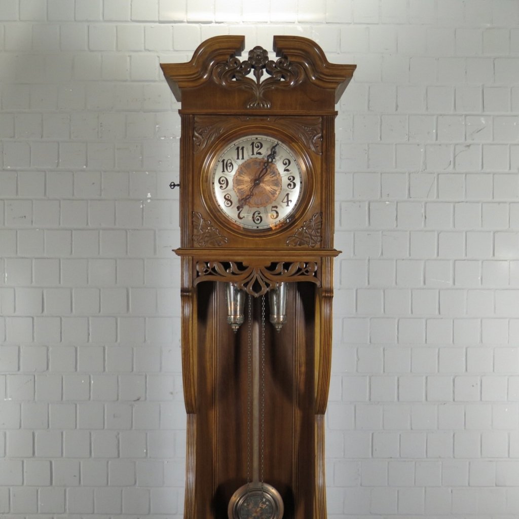 Standuhr Uhr Jugendstil 1910 Nussbaum