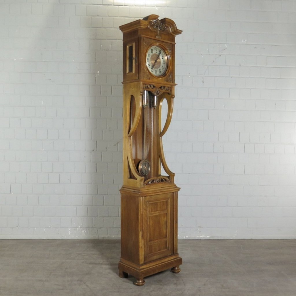 Standuhr Uhr Jugendstil 1910 Nussbaum