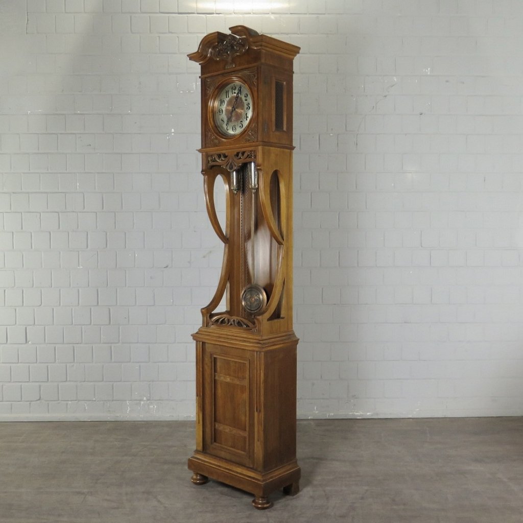 Standuhr Uhr Jugendstil 1910 Nussbaum