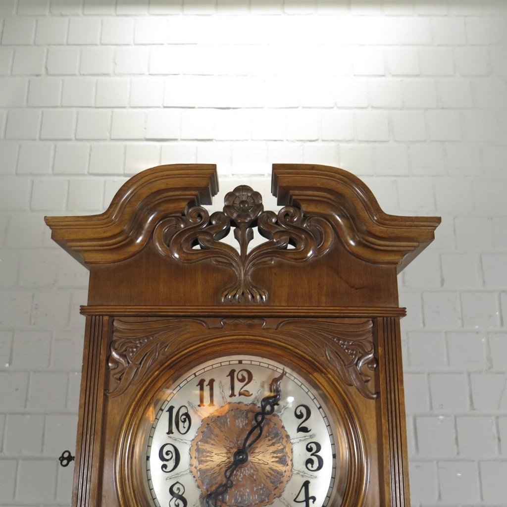 Standuhr Uhr Jugendstil 1910 Nussbaum