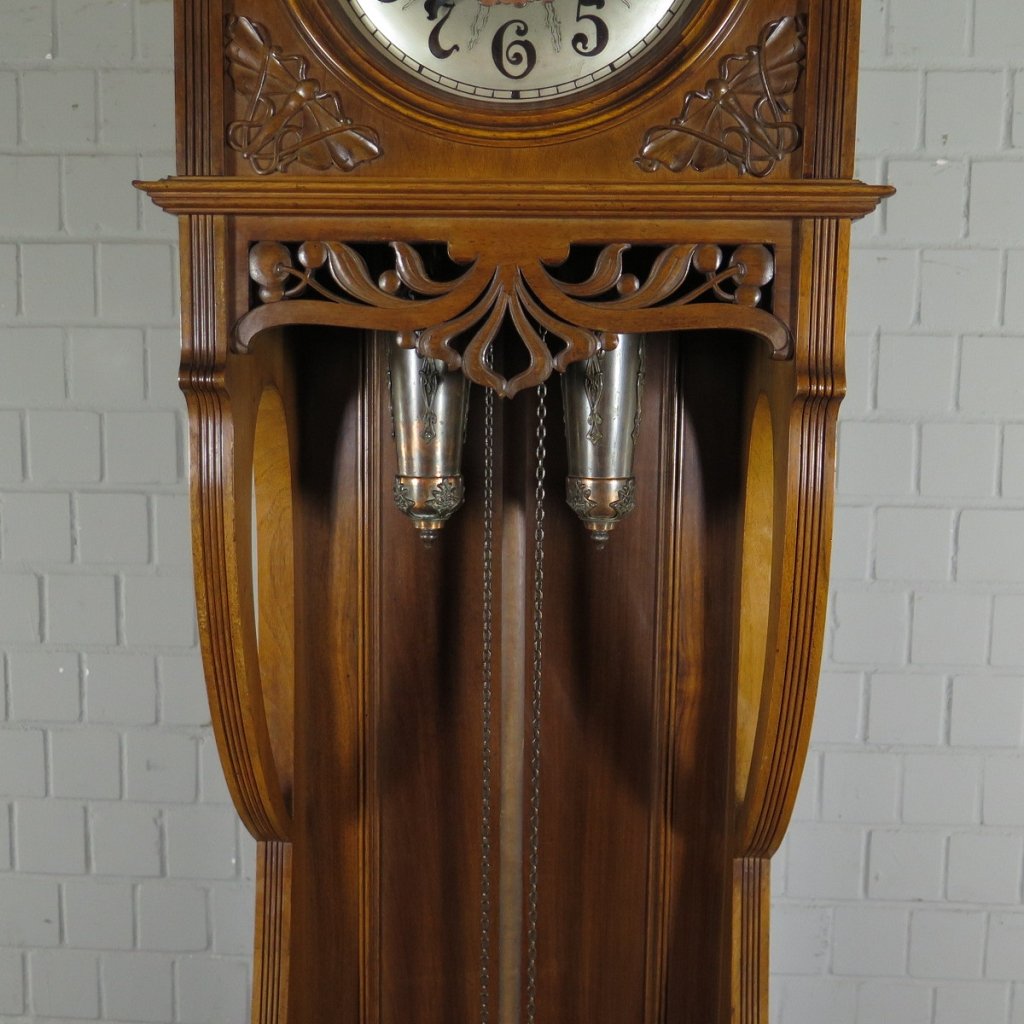 Standuhr Uhr Jugendstil 1910 Nussbaum