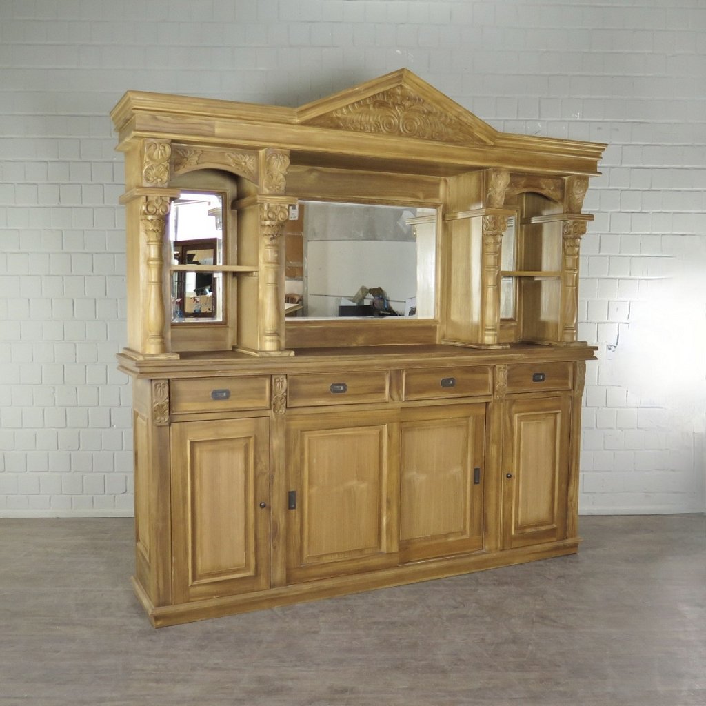Englische Bar Rückwandbuffet Teakholz 2,30 m