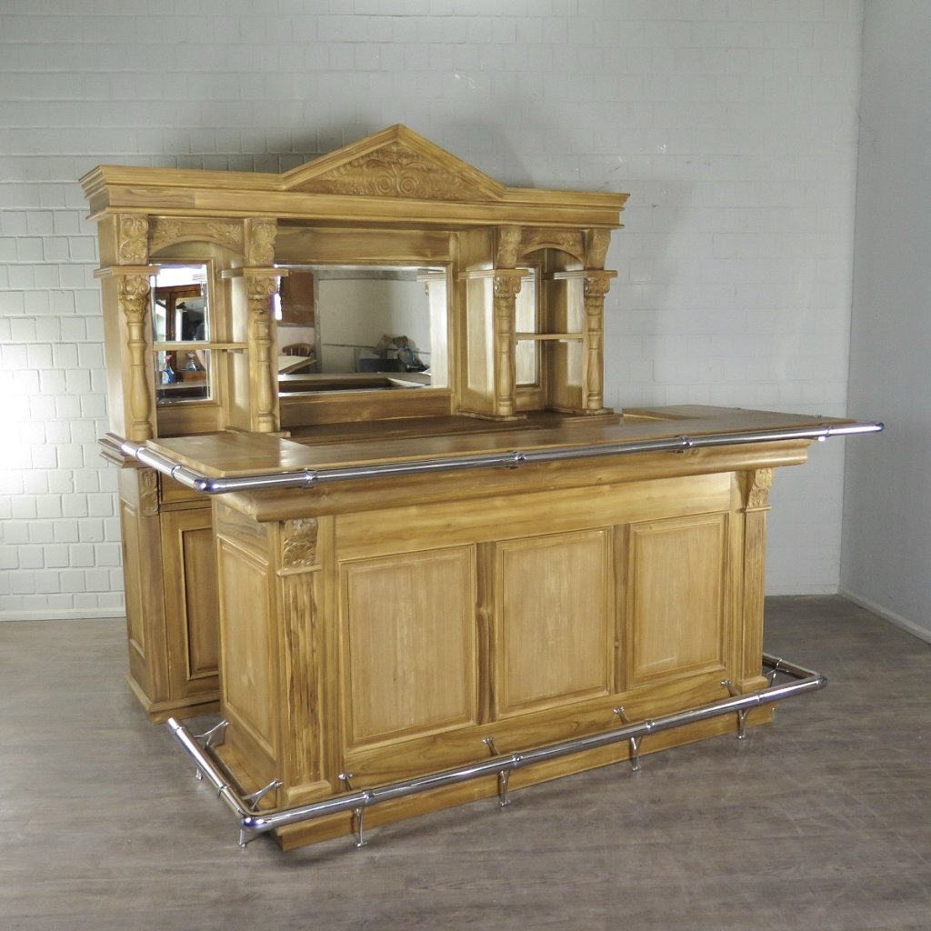 Englische Bar Theke Teakholz 2,30 m