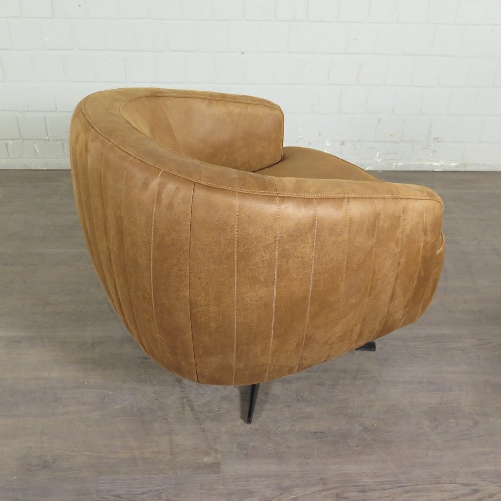 Retro Design Sessel Esszimmersessel Cognac
