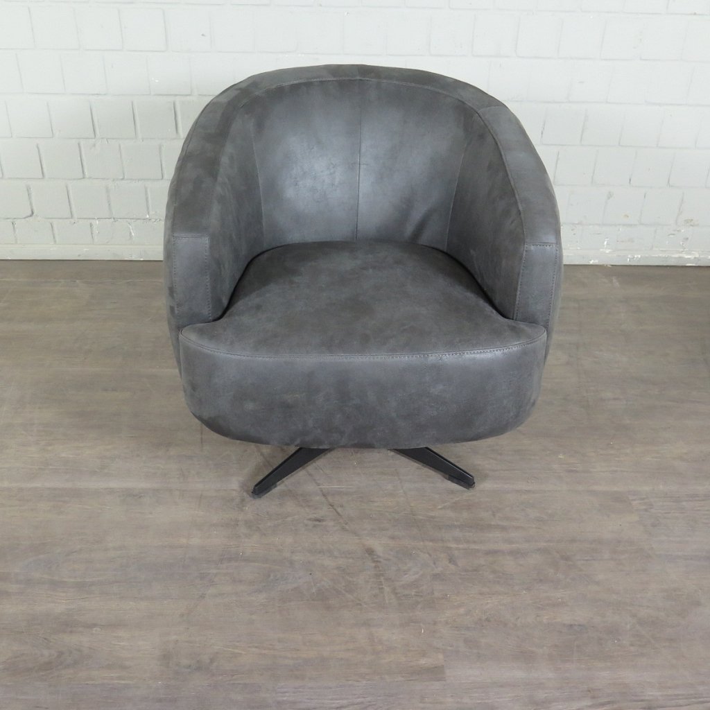 Retro Design Sessel Esszimmersessel Anthrazit