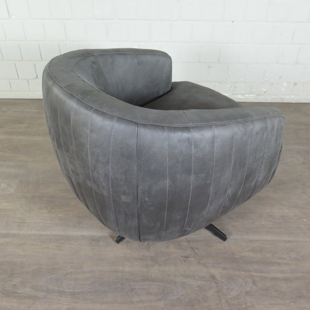 Retro Design Sessel Esszimmersessel Anthrazit