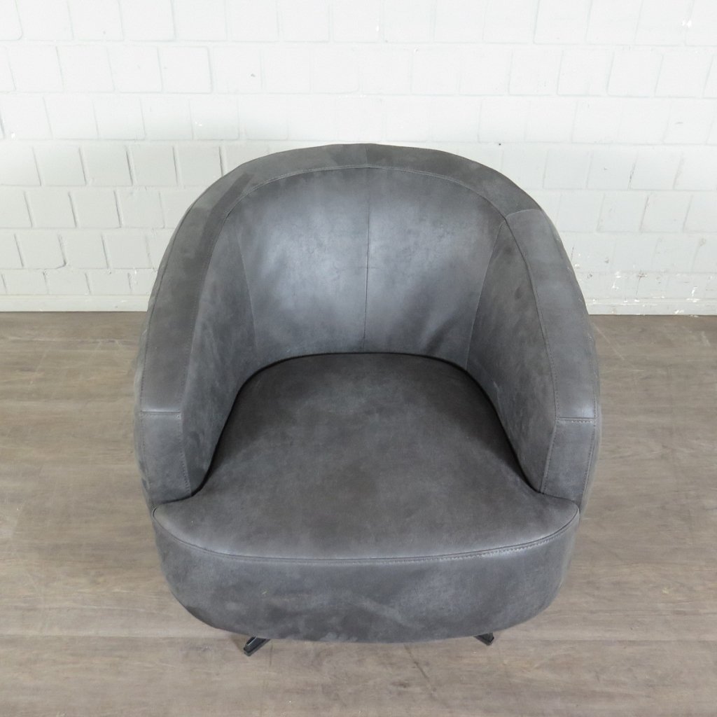 Retro Design Sessel Esszimmersessel Anthrazit
