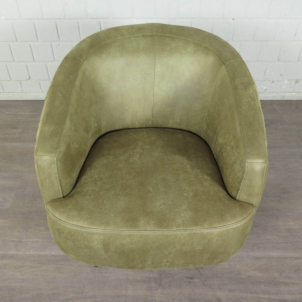 Retro Design Sessel Esszimmersessel Olive Set - immagine 3