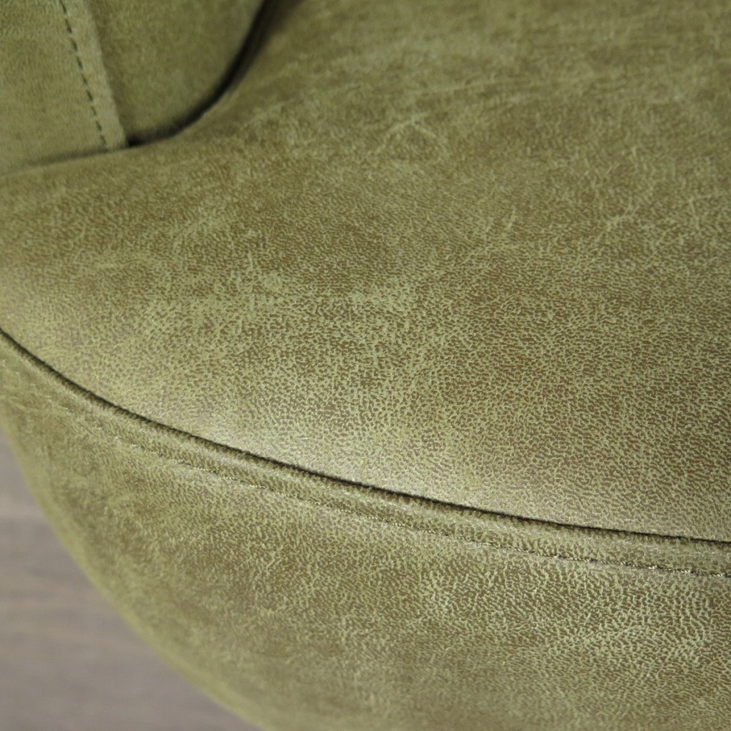 Retro Design Sessel Esszimmersessel Olive Set - immagine 8