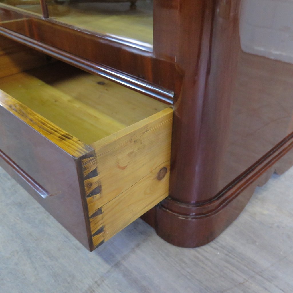 Vitrine Schaukasten Biedermeier 1840 Mahagoni
