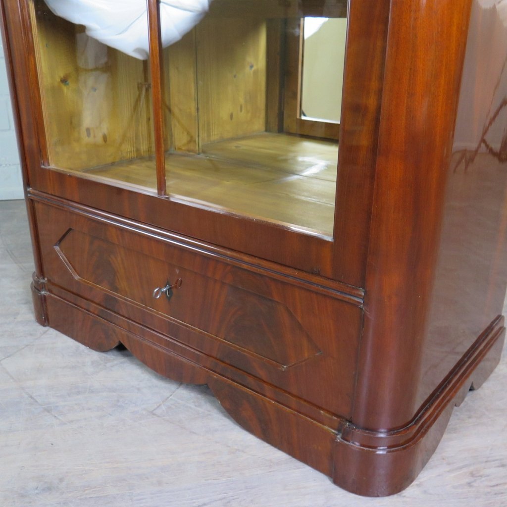 Vitrine Schaukasten Biedermeier 1840 Mahagoni