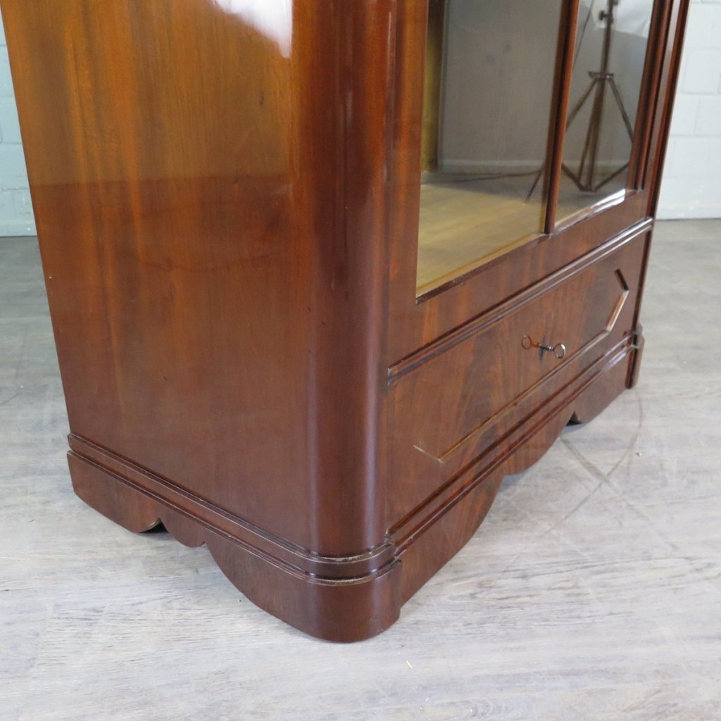 Vitrine Schaukasten Biedermeier 1840 Mahagoni