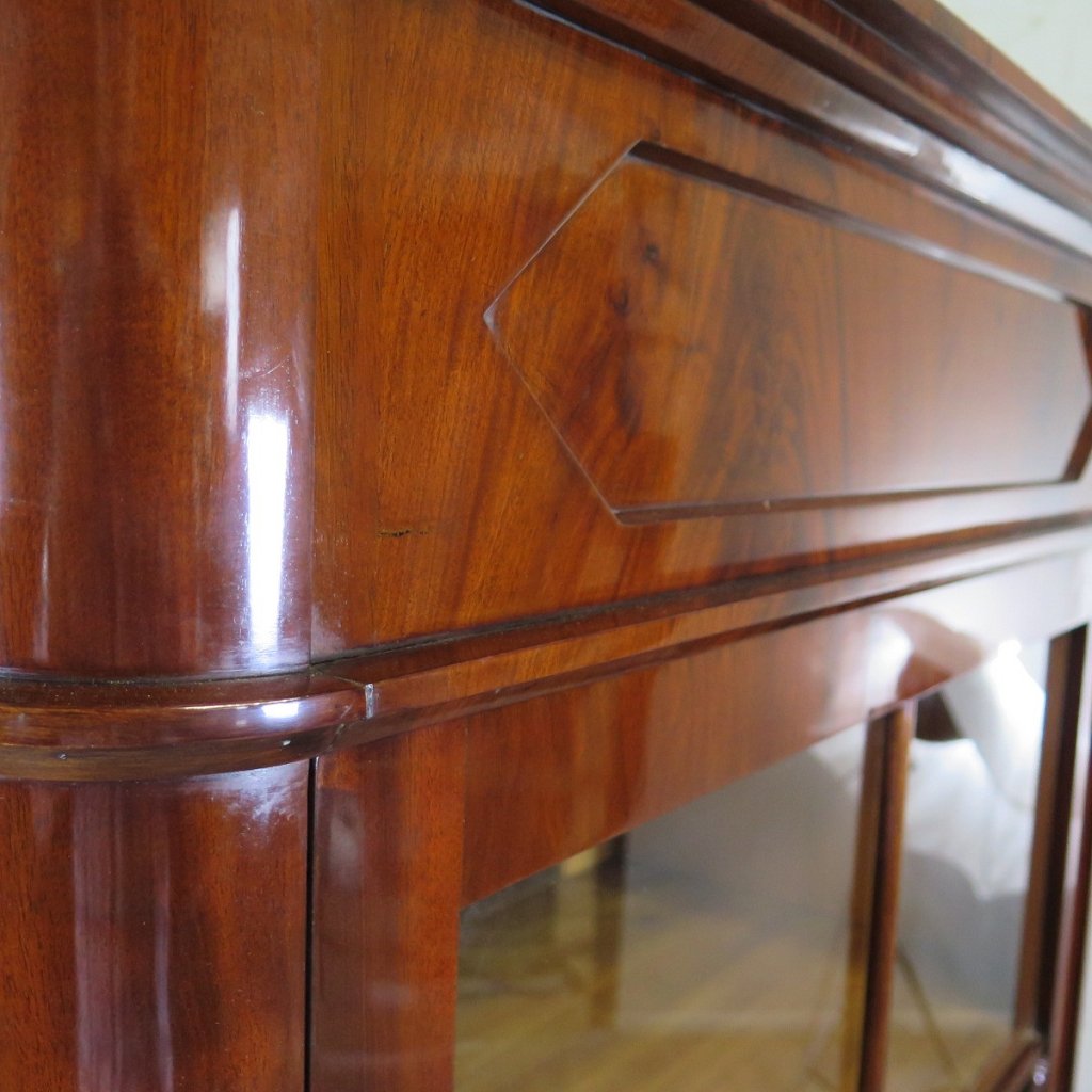 Vitrine Schaukasten Biedermeier 1840 Mahagoni