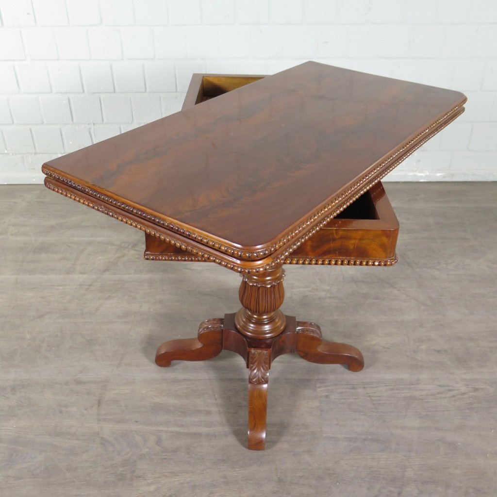 Klapptisch Spieltisch Beistelltisch Biedermeier 1840 Mahagoni