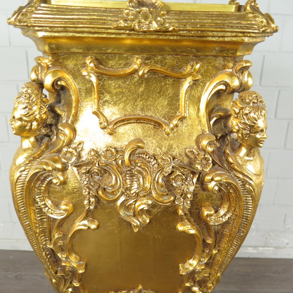 Säulen Pfeiler Marmor Schwarz-Gold 1,05 m
