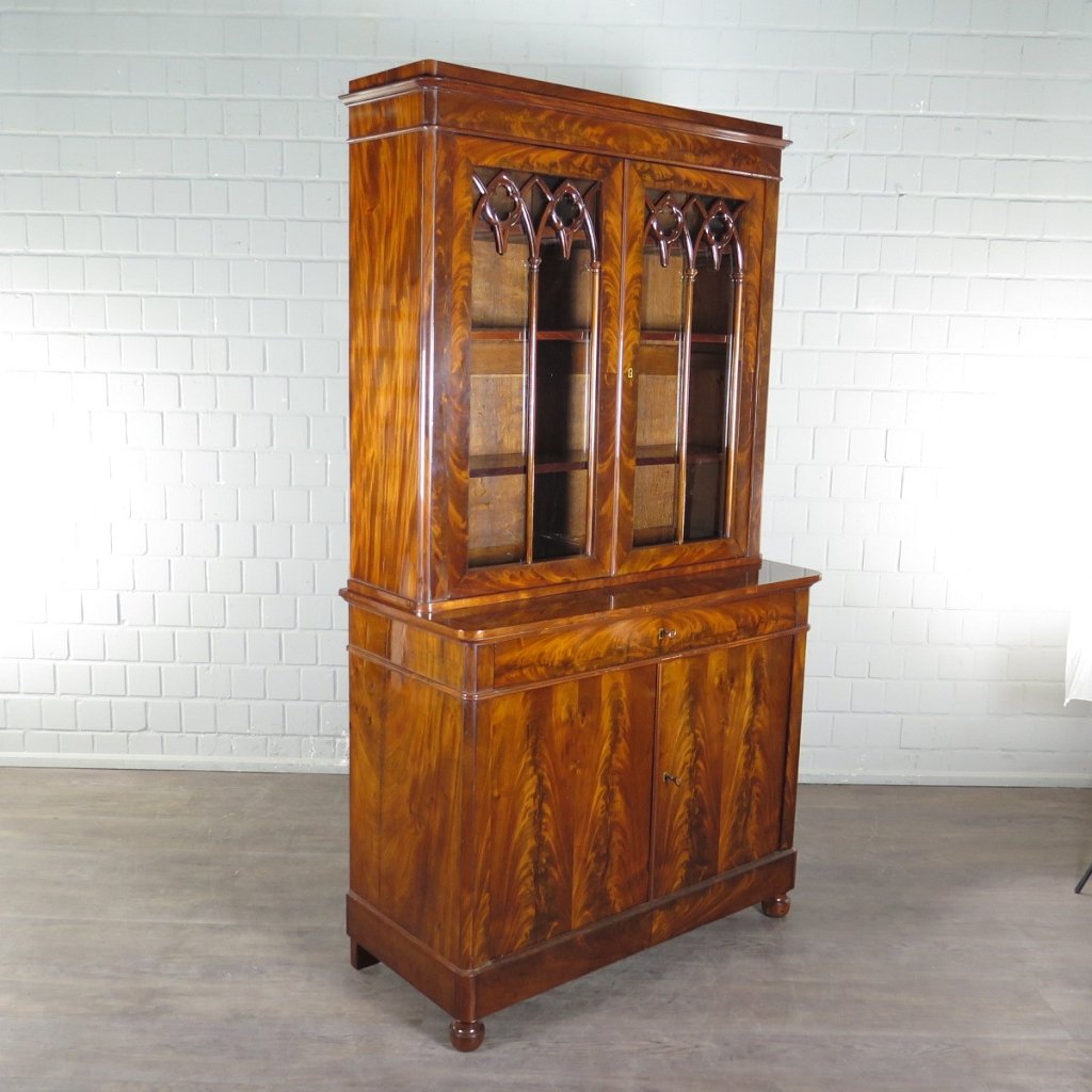 Vitrine Bücherschrank Biedermeier 1820 Mahagoni