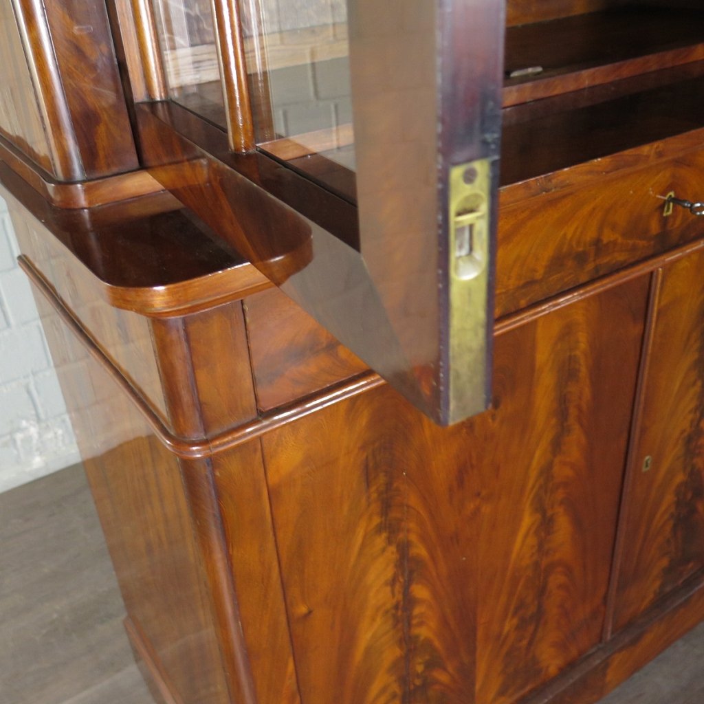Vitrine Bücherschrank Biedermeier 1820 Mahagoni