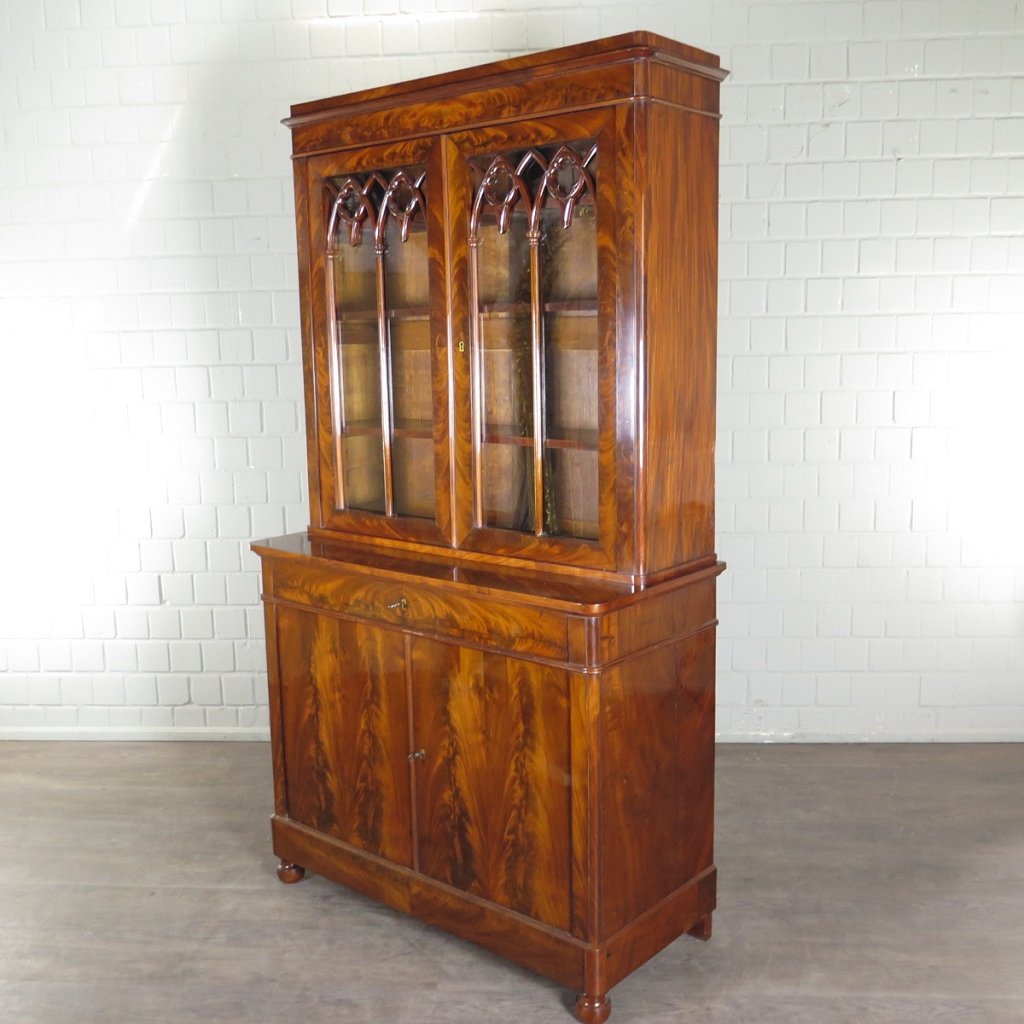 Vitrine Bücherschrank Biedermeier 1820 Mahagoni