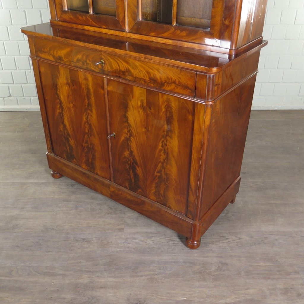 Vitrine Bücherschrank Biedermeier 1820 Mahagoni