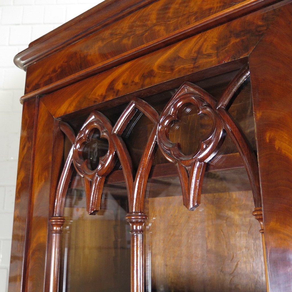 Vitrine Bücherschrank Biedermeier 1820 Mahagoni