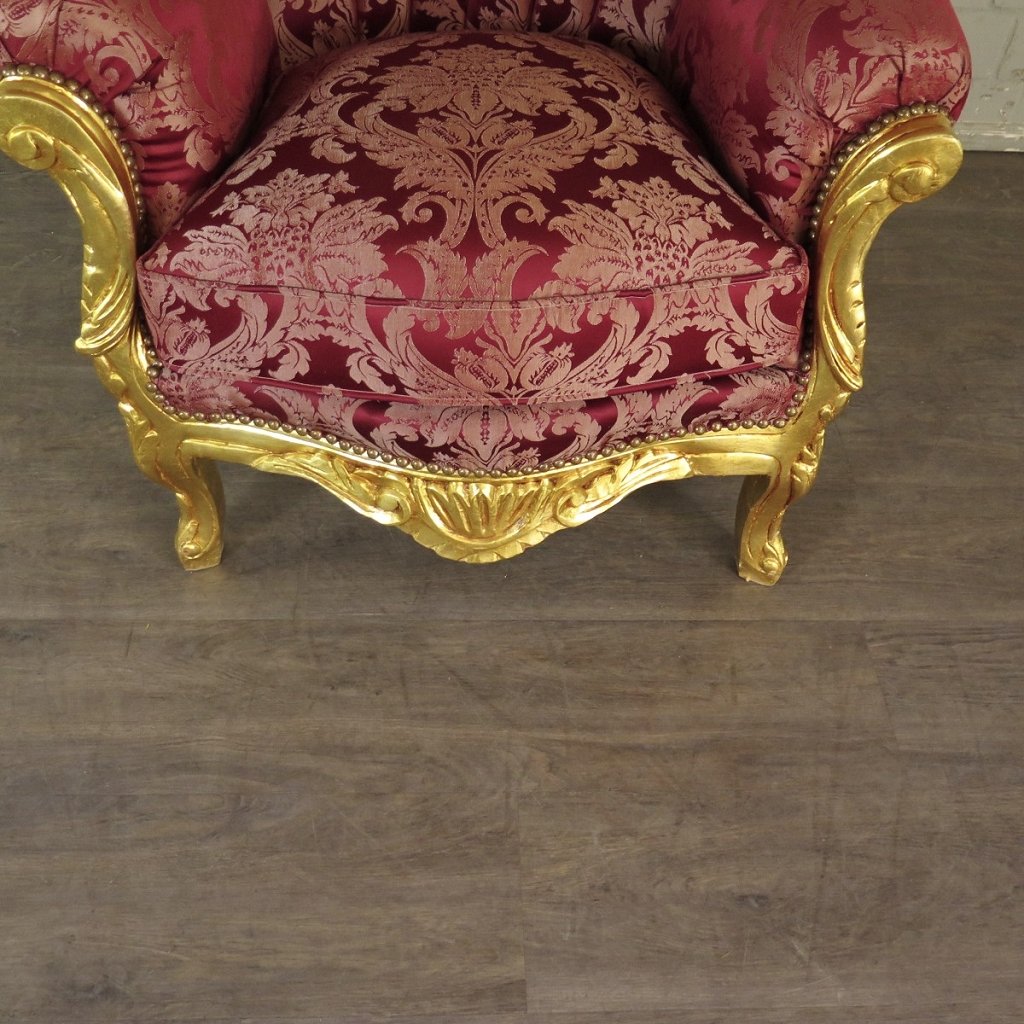 Barocksessel Königssessel Rot-Gold Setpreis