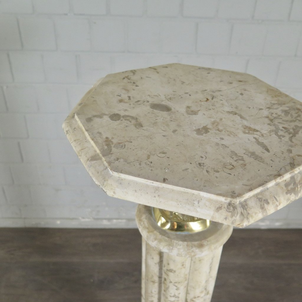 Säulen Pfeiler Marmor Cremeweiß-Beige 1,15 m