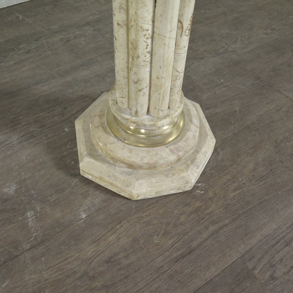 Säulen Pfeiler Marmor Cremeweiß-Beige 1,15 m