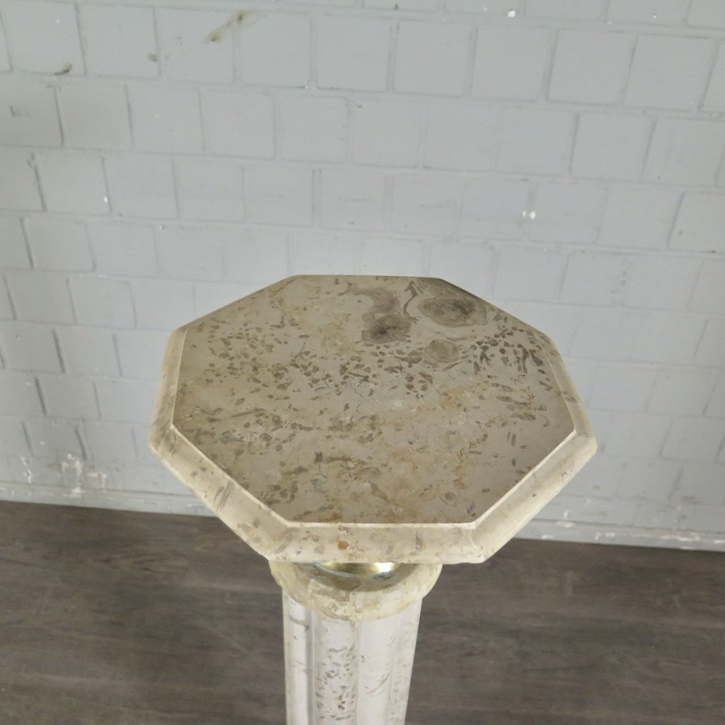 Säulen Pfeiler Marmor Cremeweiß-Beige 1,15 m
