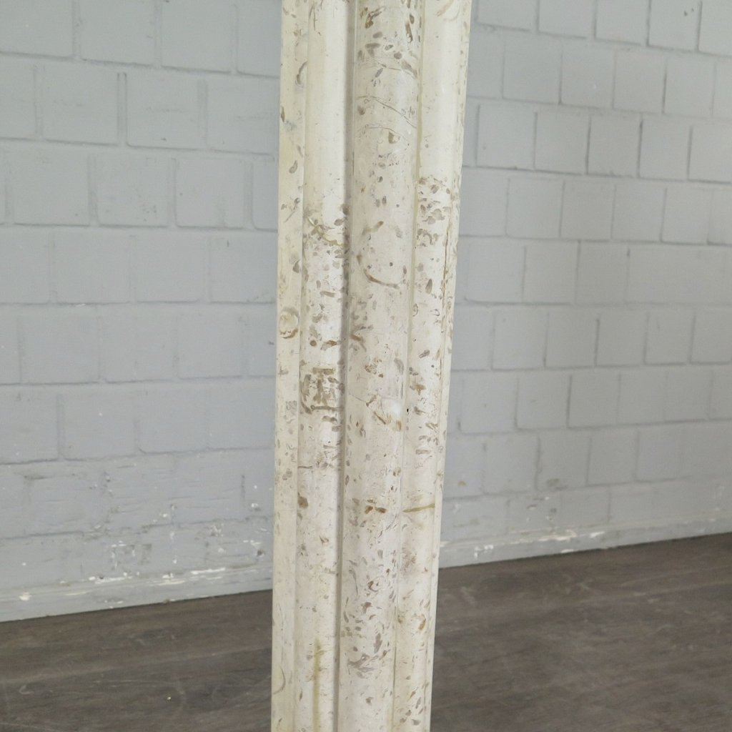 Säulen Pfeiler Marmor Cremeweiß-Beige 1,15 m