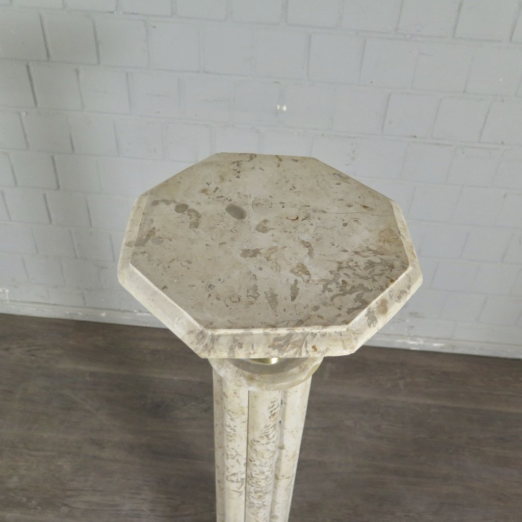 Säulen Pfeiler Marmor Cremeweiß-Beige 1,15 m