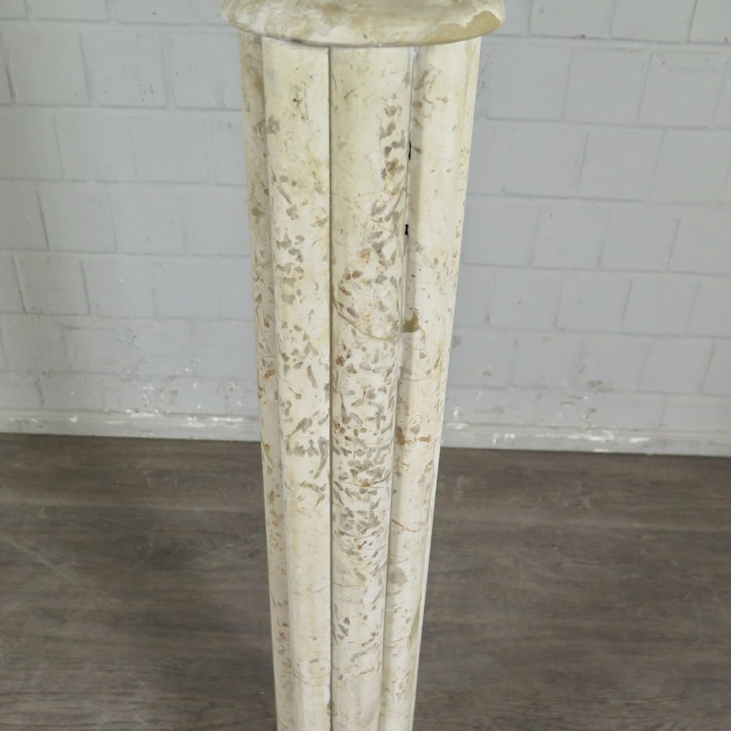 Säulen Pfeiler Marmor Cremeweiß-Beige 1,15 m