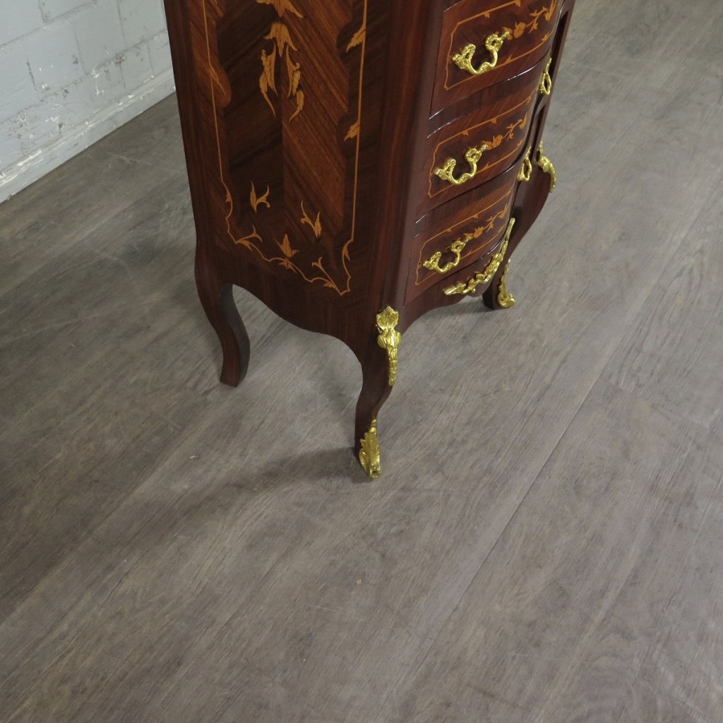 Kommode Hochkommode Barockstil Nussbaum 0,47 m