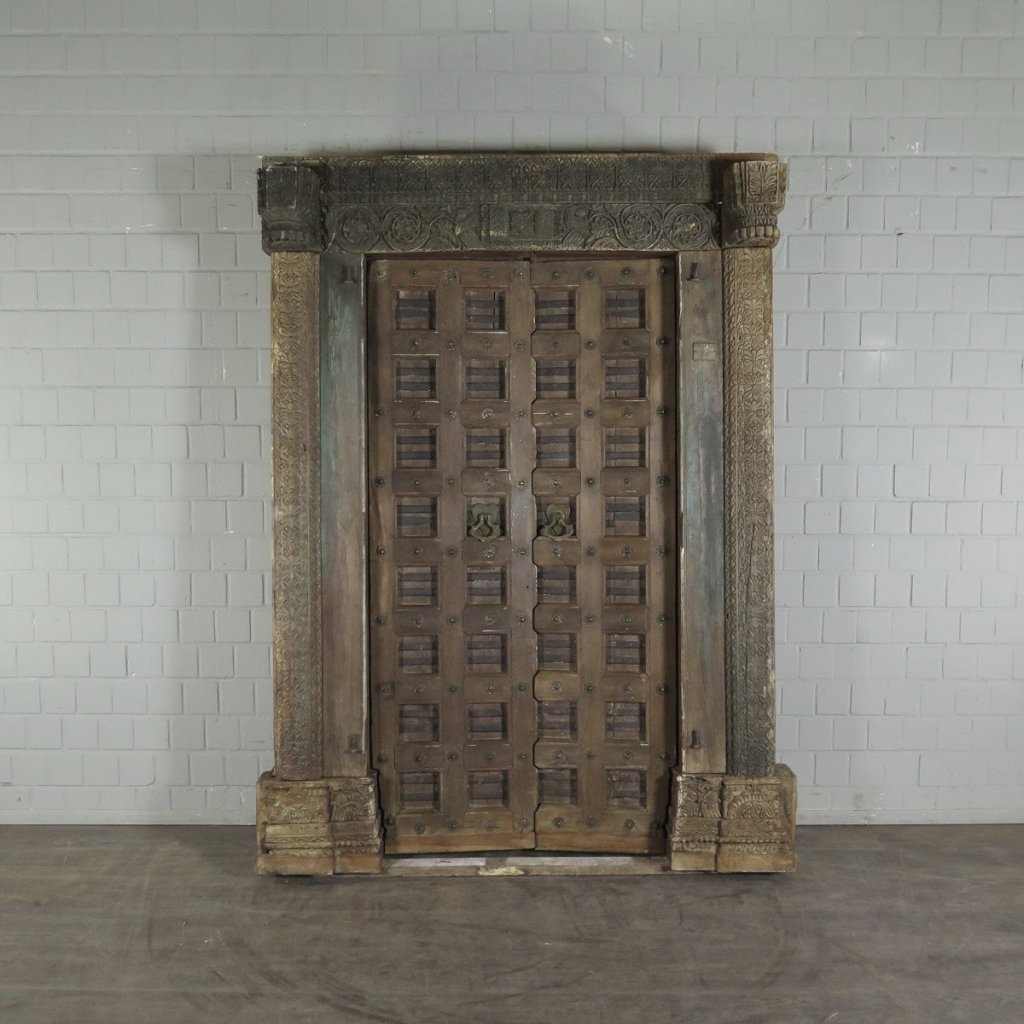 Tür Eingangstür Haustür 1920 Teakholz