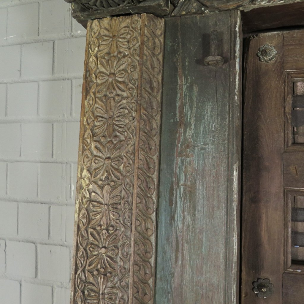 Tür Eingangstür Haustür 1920 Teakholz