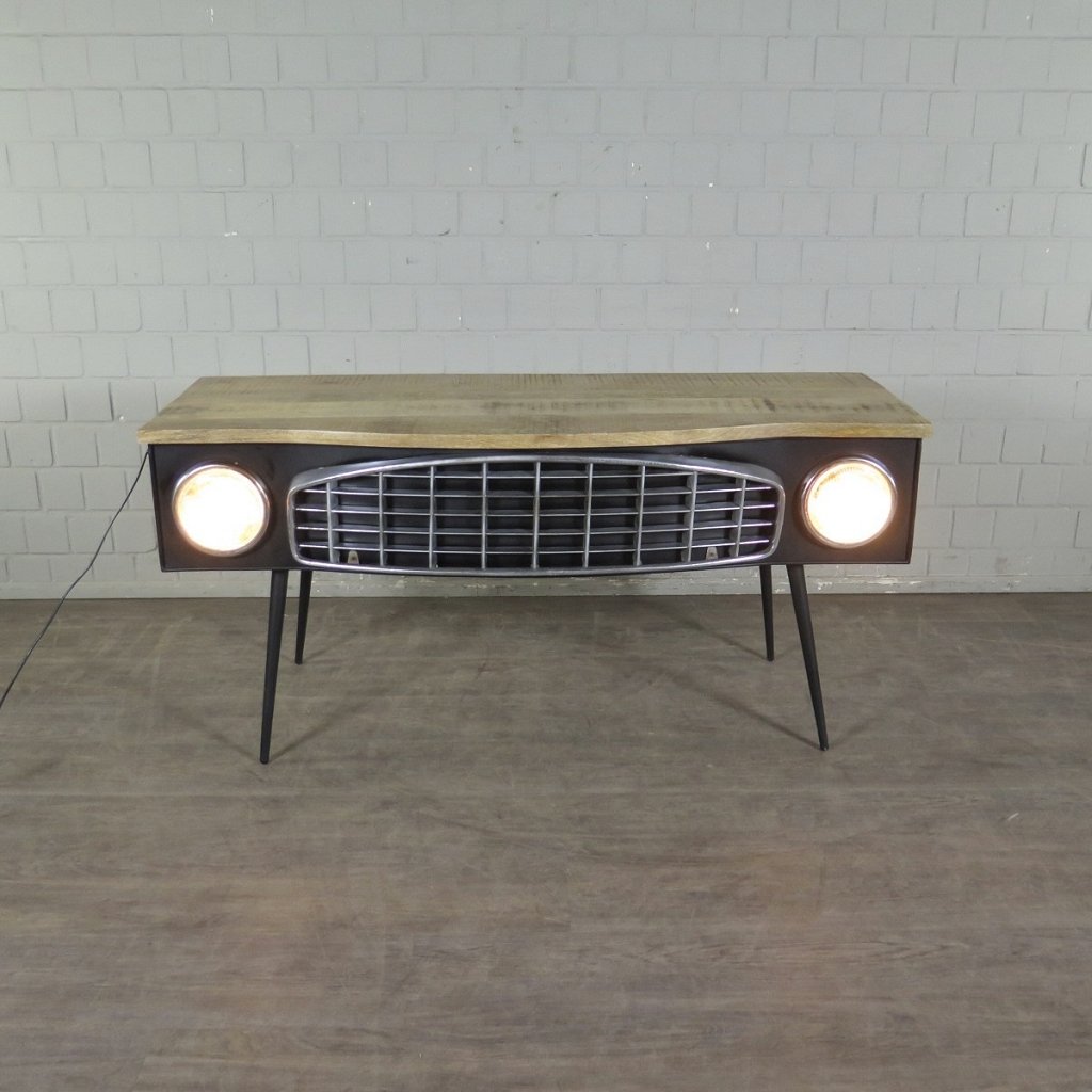 Schreibtisch Autofront Mangoholz 1,60 m x 0,60 m