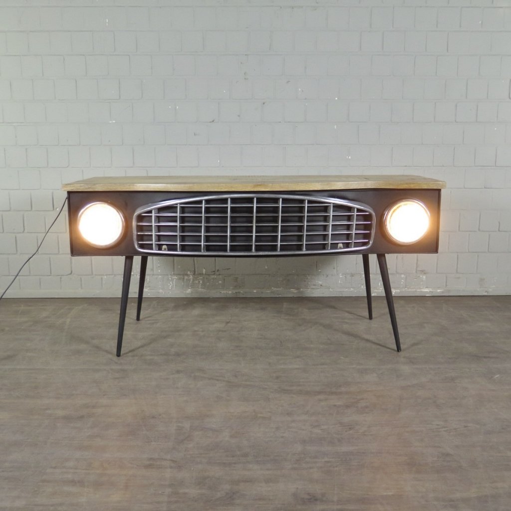 Schreibtisch Autofront Mangoholz 1,60 m x 0,60 m